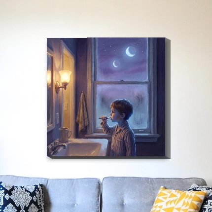 Bedtime Brush, Two Moons on a wall