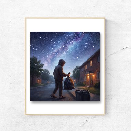 Bins Night, Milky Way on a wall