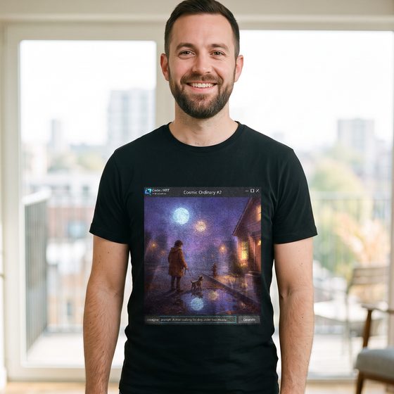 Evening Walk, Two Moons T-shirt