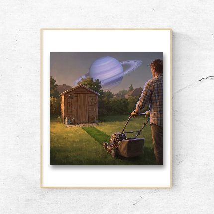 Mowing Day, Ringed Sky on a wall