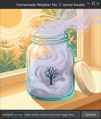Window version for Homemade Weather No. 5: Jarred Awake