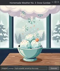 Window version for Homemade Weather No. 3: Snow Sundae