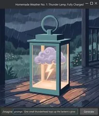 Window version for Homemade Weather No. 1: Thunder Lamp, Fully Charged