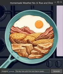 Window version for Homemade Weather No. 6: Rise and Dine